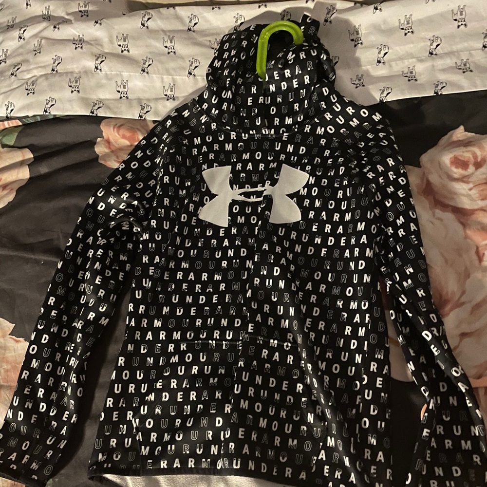 Under armor hoodie black and white